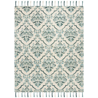 Guzi Hand Hooked Wool Geometric Rug