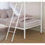 Structure de lit échelle de lit simple superposé au dessus d'un lit simple de style contemporain, blanc-1688375282