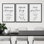 «Embrace change Dream Big Stay positive Minimal Botanical Inspirational Citation», reproduction d'art sur toile encadrée sur toile, 3 pièces