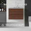 Meuble-lavabo flottant avec lavabo, tiroir à fermeture en douceur, comptoir et dosseret en marbre de granite blanc de 2 po-2019258440-2019258441