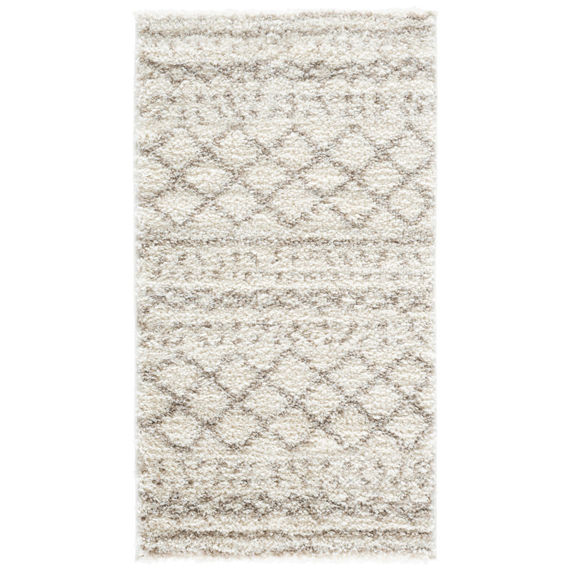 Tapis à chevrons Develin Performance, Rectangle 2 pi 3 po x 4 pi, Ivory/Beige