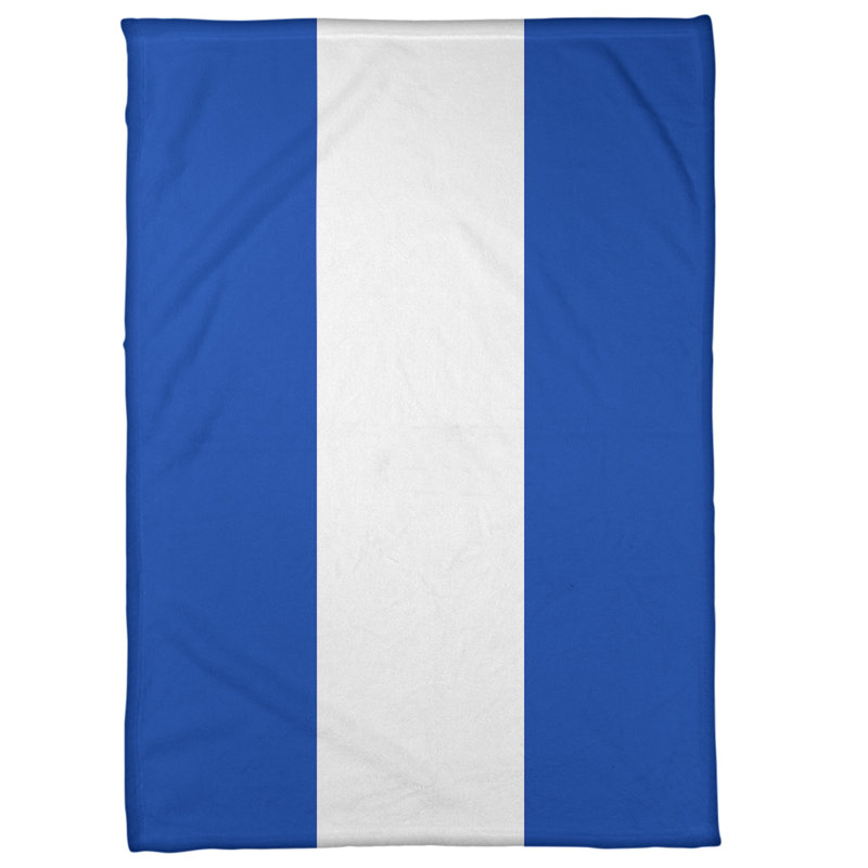 Jeté hockey new york, 60 po x 80 po, Bleu / Blanc / Bleu, Molleton corail
