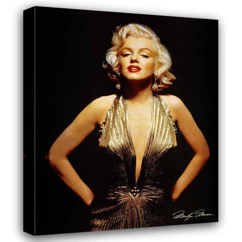 Marilyn Monroe (Gold), 35" H x 28" W