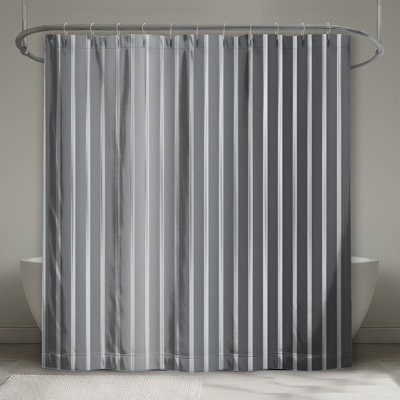 Black Stripes Shower Curtain -  Pattern Bathroom Decor Modern
