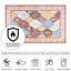 Tapis aztèque à motif marocain lavable à la machine Wymond avec envers antidérapant-111822409