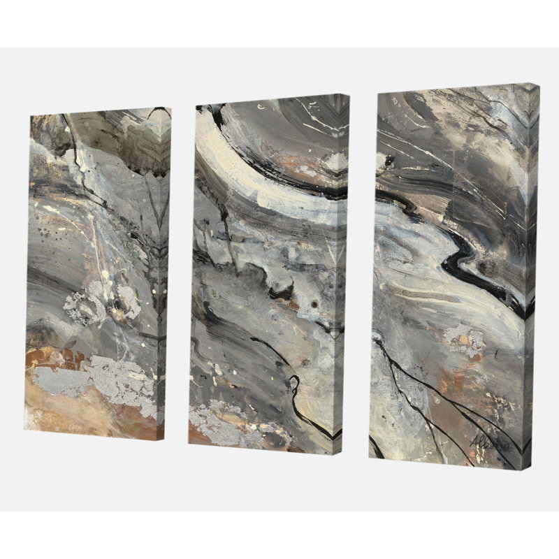 «Fire and Ice Minerals V», impression multi-pièces sur toile, H 28 po x l 36 po x P 1 po