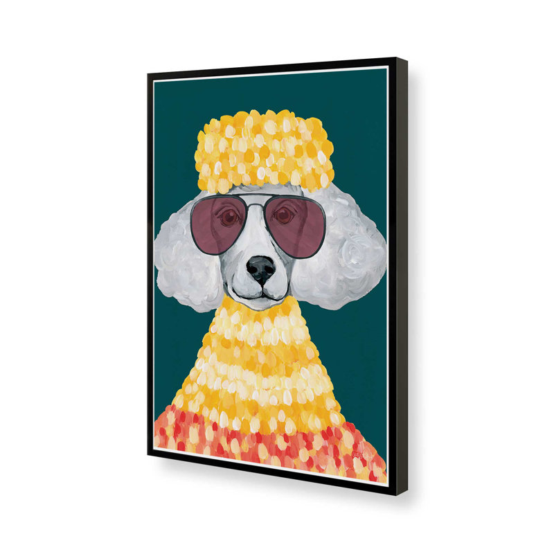 «Poodle Power» par Yvette St. Amant, reproduction d'art sur toile, H 24 po x l 18 po, Noir