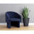 Upholstered Barrel Chair - Blue-516790790