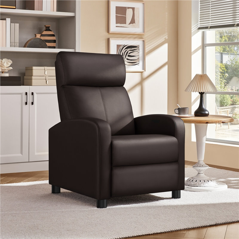 Fauteuil inclinable large de 27 po Mcghee, fauteuil inclinable compact avec sièges confortables pour le salon, la chambre à coucher et la maison