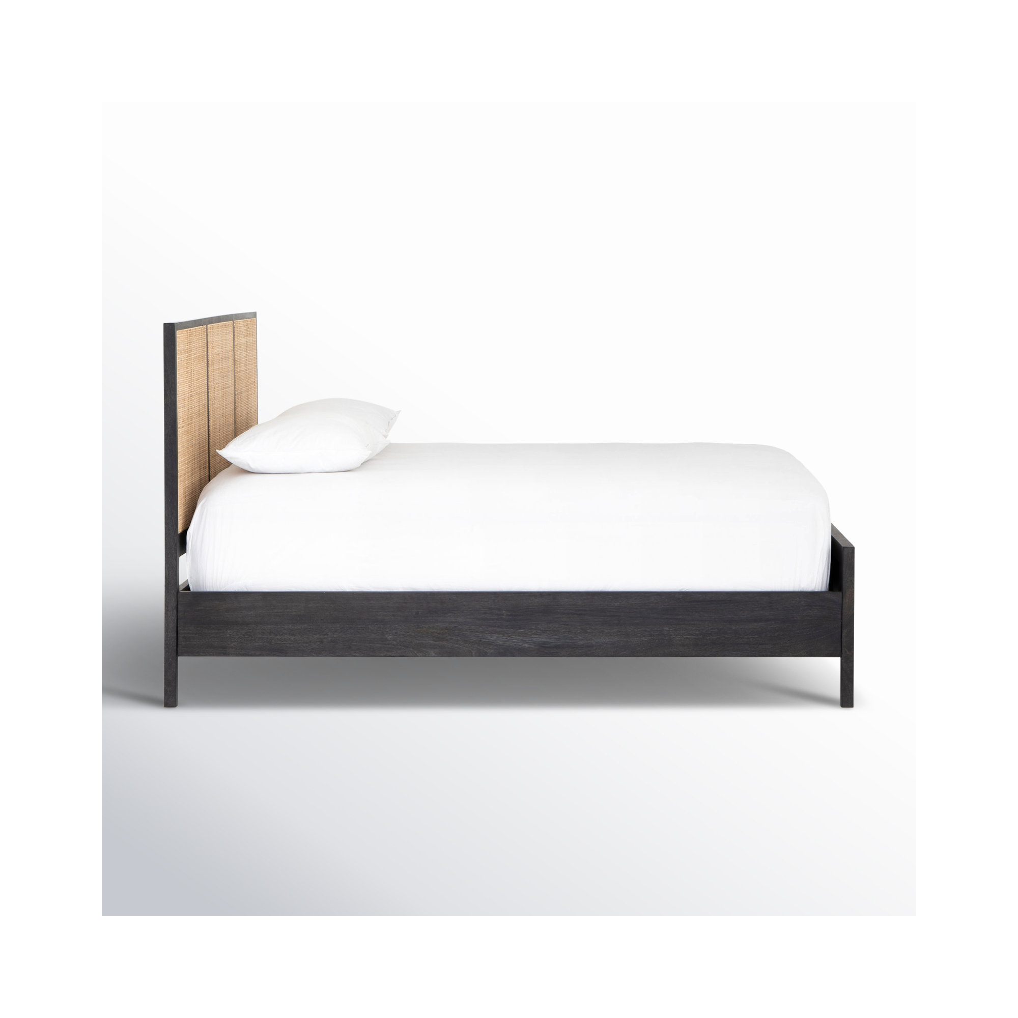 Nellie Cane Bed, King, Black Wash