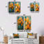Hortensia orange et bleu qui fleurit en été I - ensemble d'art mural hortensia 2 pièces-1257318991-1257319027-1257319029