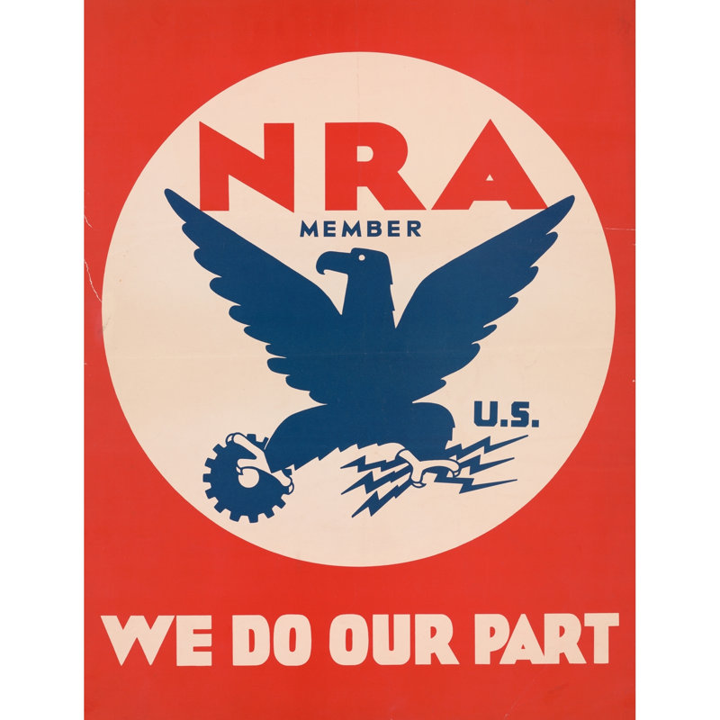 Un membre de la NRA, nous faisons notre part (1933), H 24 po x l 19 po