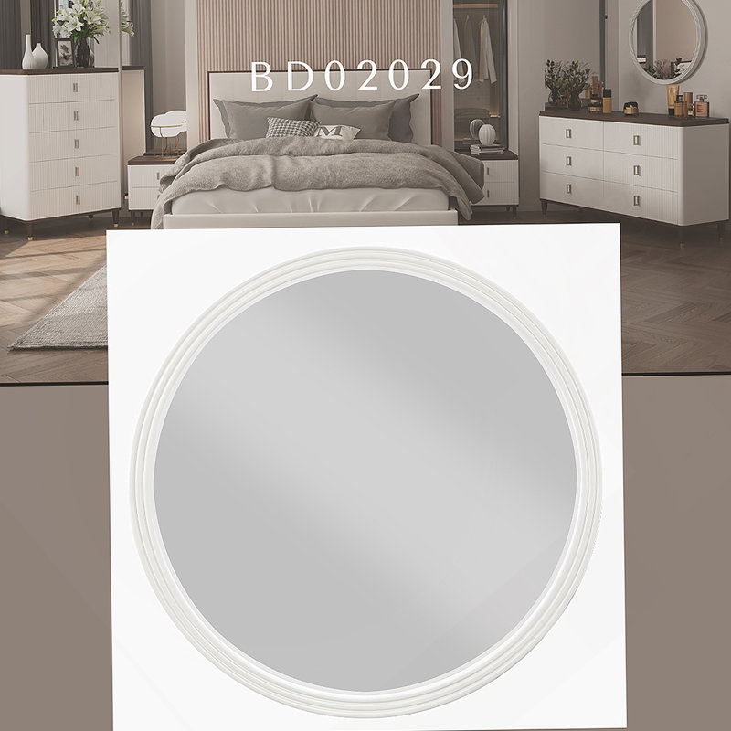 Carena Gray Round Mirror