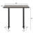 Rectangular Solid Wood Commercial Tabletop with Dual Bar Height T-Bases-185201524-185201531-185201529