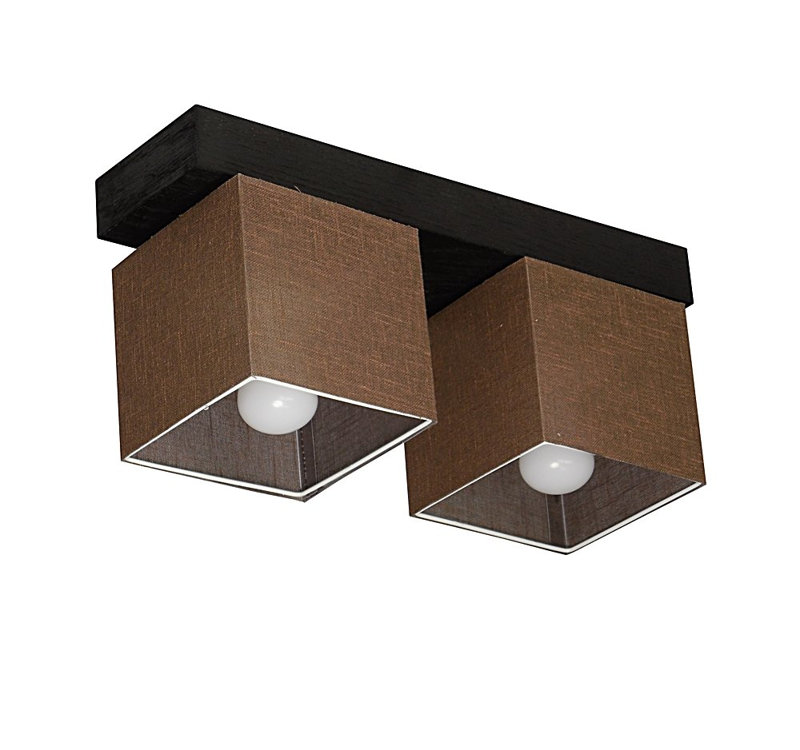 Partee Semi Flush Mount, Light brown, Transparent brown