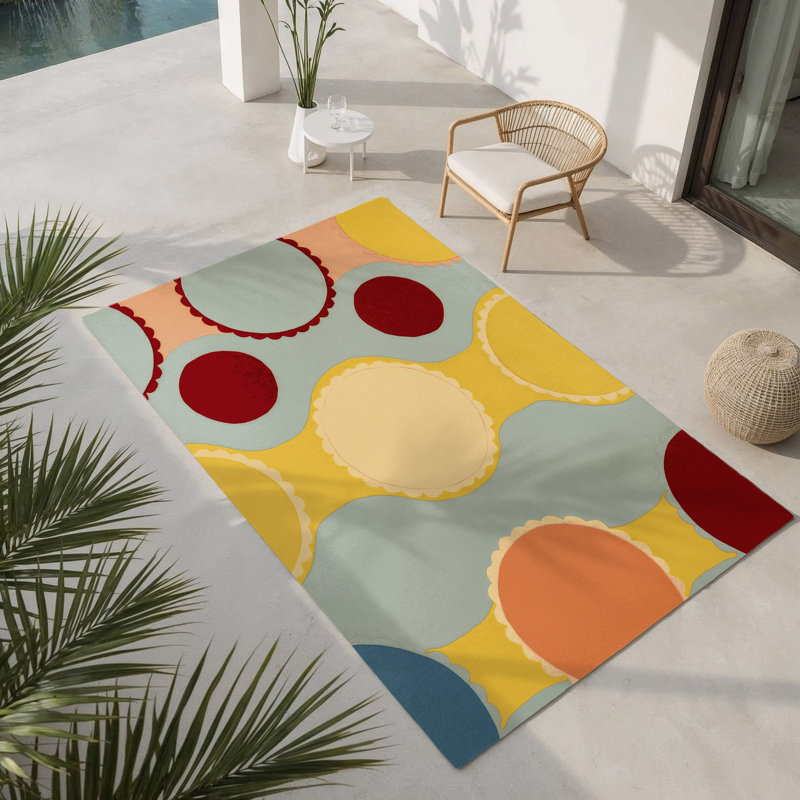 Tapis intérieur et extérieur Spiried Pop, Rectangle 1 pi 6 po x 2 pi 6 po