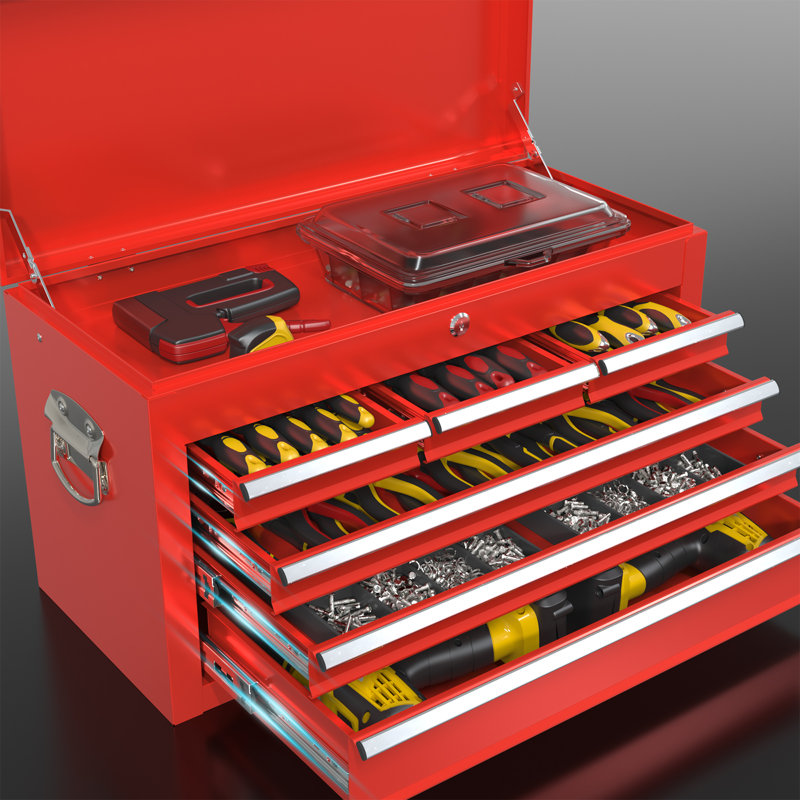 Boîte à outils 24,4 po Canisteo, Rouge