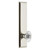 Grandeur Fifth Avenue Tall Plate Passage with Burgundy Crystal Door Knob