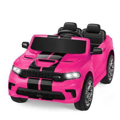 Officially Licensed Dodge 12V Kids Ride On Car With Parent Remote & Bluetooth,Pink