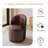 Upholstered Modern Red Brown Faux Leather Barrel Swivel Side Dining Chair-119714300