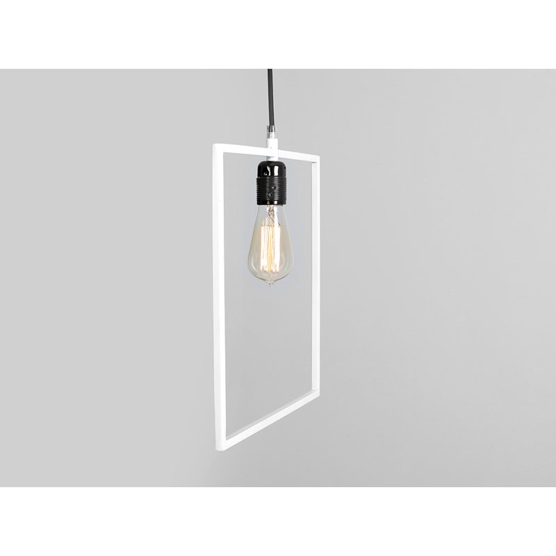 1 - Light White Square/Rectangle Pendant, White, 185cm H x 35cm W x 5cm D