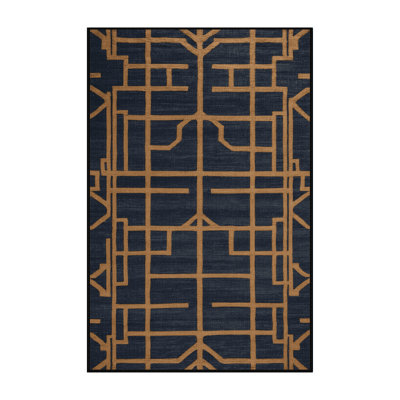 Machine Washable Trellis Gray Area Rug