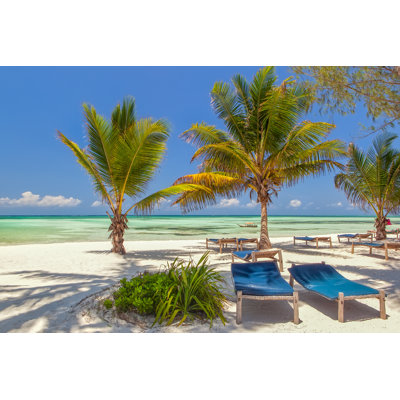 Beach Lounge Chairs - Photographie sur toile tendue