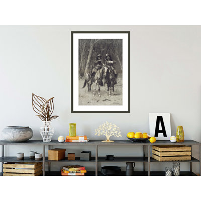 Cheyenne Scouts Patrolling the Big Timber of the North Canadian Oklahoma by Frederic Remington -Framed Giclee Print