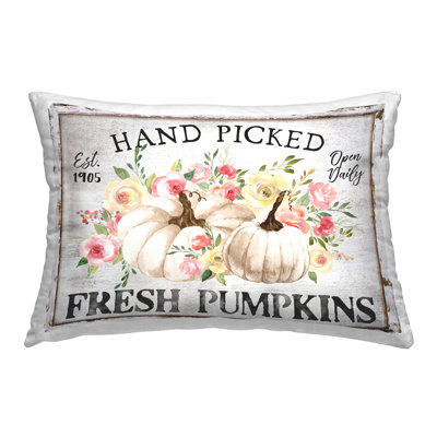 Coussin décoratif imprimé à la main citrouilles par Creatif Belle