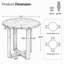 with Solid Wood Base Dining Table