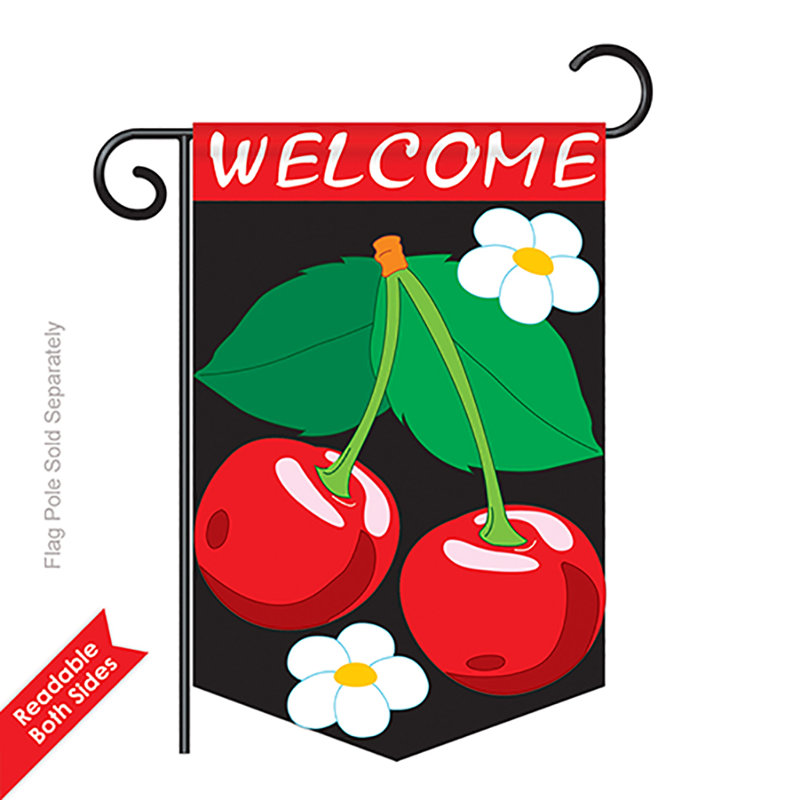 Drapeau de jardin décoratif à 2 faces Kalia Welcome