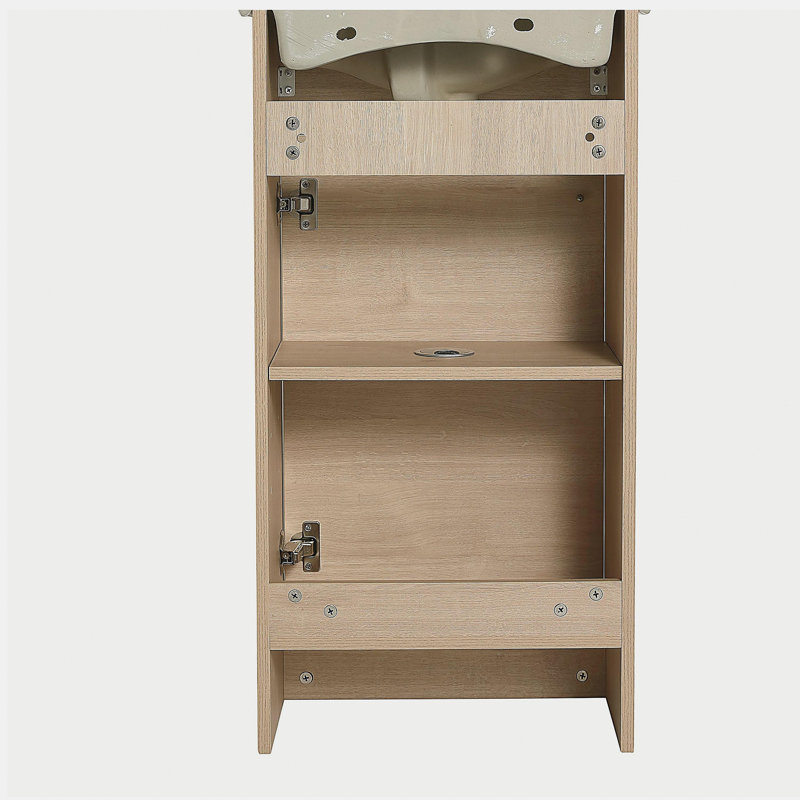 Petite coiffeuse autoportante de 18 po, petite coiffeuse avec lavabo, coiffeuse et ensemble de lavabo