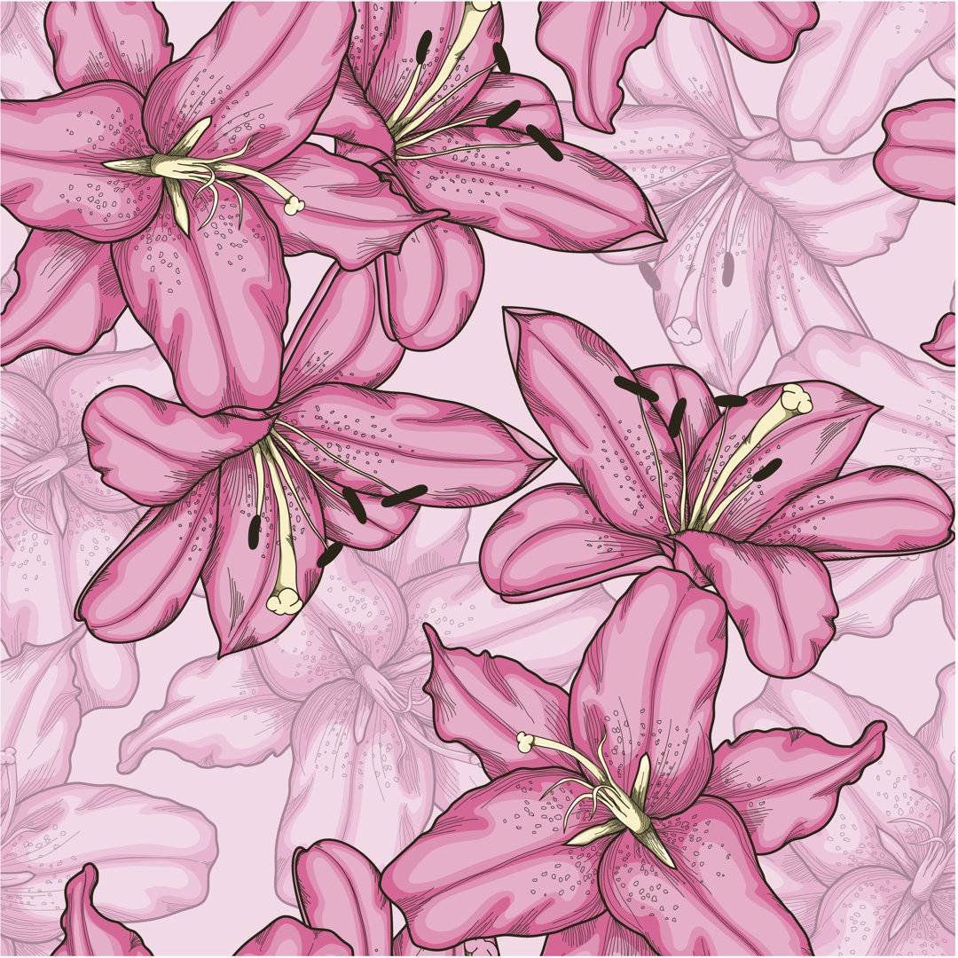 Temecula Pink Lily - Grafik auf Leinwand