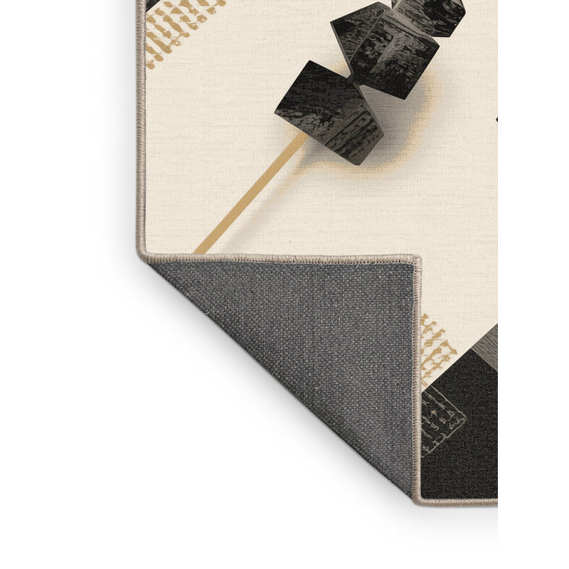 Tapis moelleux moelleux d'inspiration mondiale Leonia Satay, 8x10