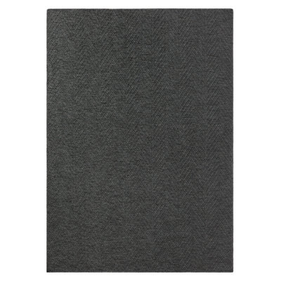 Tapis noir uni texturé à motif de chevrons Town & Country Country