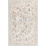 Aubusson Renaissance Wool Floral Area Rug