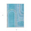 Tapis extérieur lavable antidérapant abstrait bleu sarcelle 5 pi x 8 pi-125213143