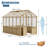 Spacious Walk-In Wooden Greenhouse for Outdoors – Heavy Duty Spruce Frame, Durable PC Panels, Adjustable Roof Vents, Lockable Door – Ideal for Garden, Backyard, Patio, Lawn-125130916-125130917