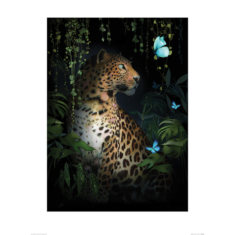 Leopard 1 Piece Painting, 80cm H x 60cm W x 0.01cm D
