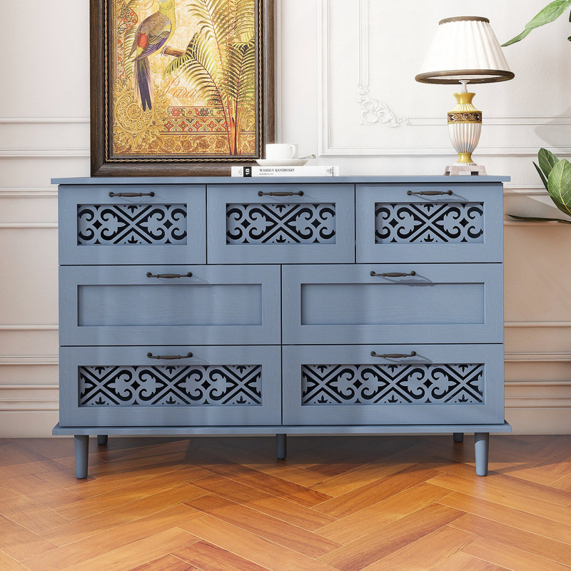 7 Drawer Cabinet,, Blue
