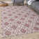 Carina Washable Rugs Trellis Design in Pink