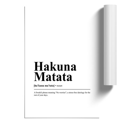 Dictionary Hakuna Matata - No Frame Print
