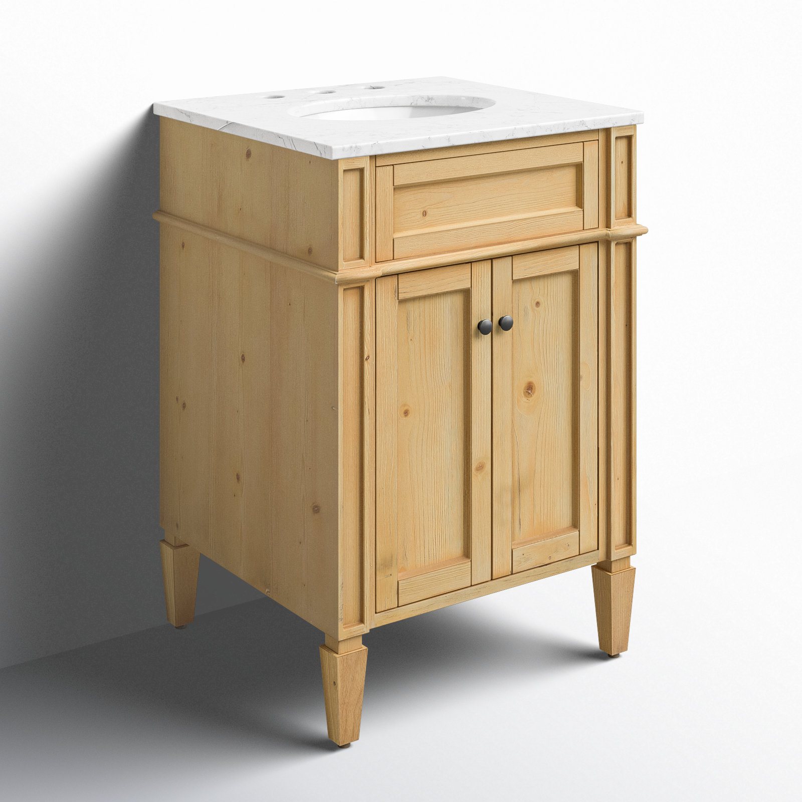 Rivers 24'' Single Bathroom Vanity, Natural Wood
