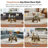 31.5" Glass Coffee Table for Living Room, 2-Tier Wood Accent Center Table with Open Storage-29619942