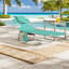 Chaise longue de patio réglable avec rangement, structure en acier, style moderne