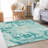 Washable Floral Indoor / Outdoor Rug-1336922802