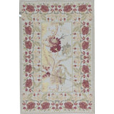 Hand-Knotted High-Quality Ivory Area Rug