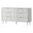 Fluted 6-Drawer Double Dresser For Bedroom, 55.1" Modern Chest Of Drawers With Deep Drawers, Curved Profile Design, Wood Drawer Organizer For Living Room, Hallway, Nursery, Hallway Closet-1518427181