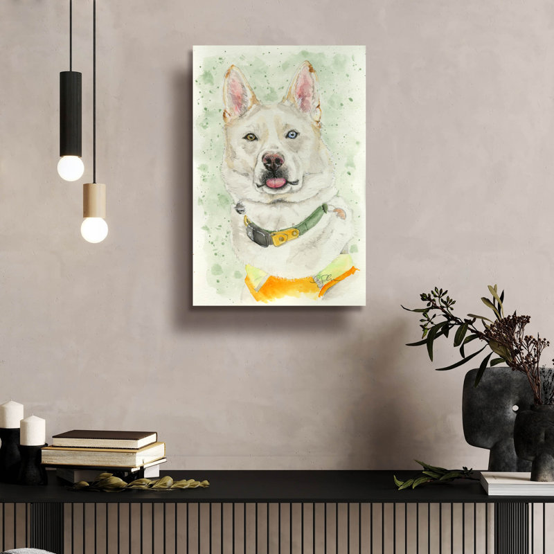 Art mural en verre Heterochromia Blep 'par Anika Goodhue, H 36 po x l 24 po x P 0,2 po