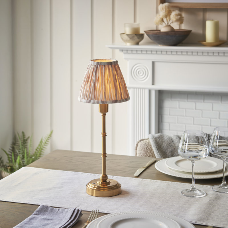 Burley Rechargeable Metal Table Lamp, Neutral Beige